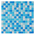 Hotel Villa Project Blue Glass Mosaic Floor Tile Price for Bathroom